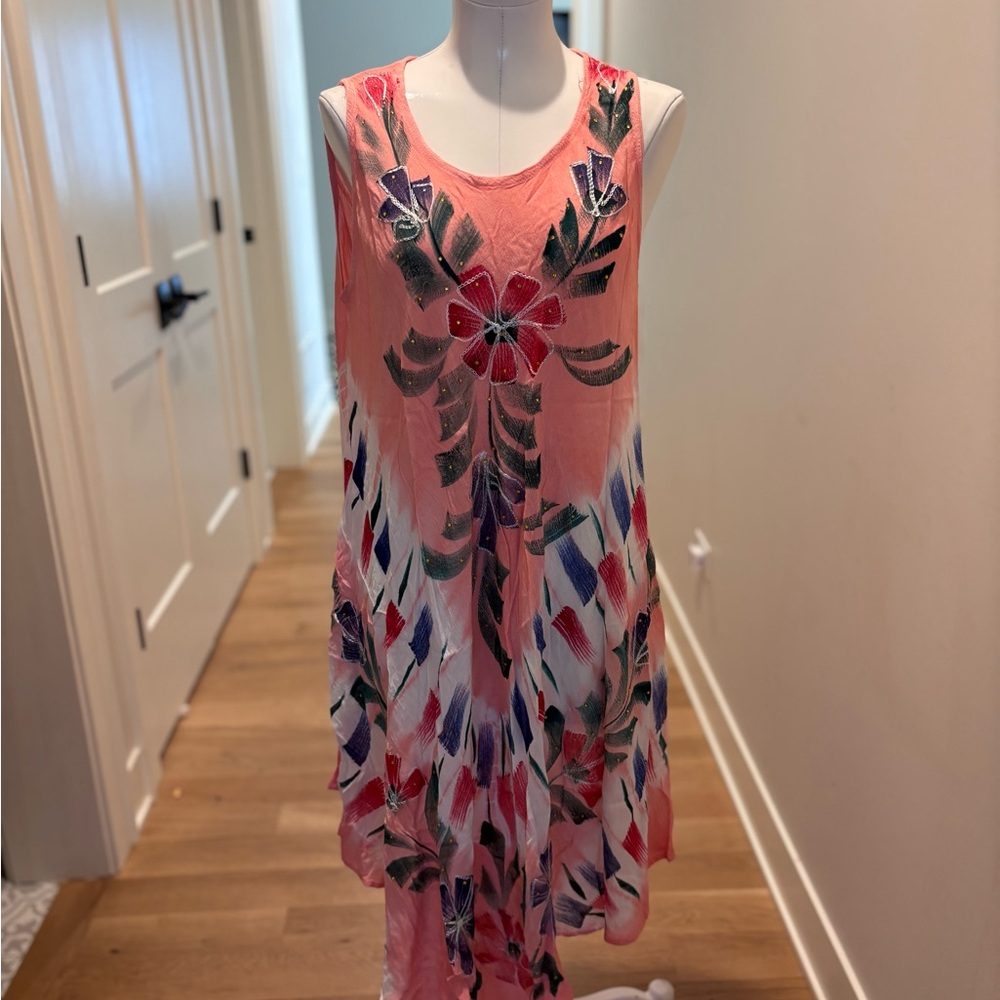 Exotica Beach Sleeveless Freesize Pullover Top Coverall - Picture 2 of 5